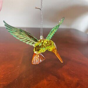 Hummingbird Ornament  Gradient Green Yellow & Orange Colors
